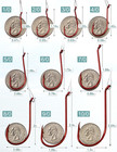 Fishing Hooks With Steel Wire Leader 50pcs Saltwater Circle Hooks For Toothy