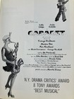 Cabaret  1969 National Tour Program Lotte Lenya  Anita Gillette