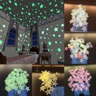 Glow In The Dark Star Wall Stickers Star Moon Luminous Kids Room Decor Colorful