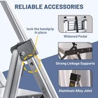 4 Step Ladder  Retractable Handgrip Folding Step Stool With Anti-slip Wide Pedal