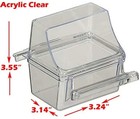 Lot Of 4 Clear Transparent Bird Cage Birds Feeding   Watering Feeder Cups