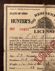 Vintage 1926 Ohio Resident Hunter s   Trapper s License Youngstown Mahoning Co 