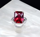 10 Ct Natural Blood Red Ruby Ring 925 Sterling Silver Ring In All Sizes