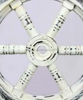 18 inches  Antique Black White Nautical Handcrafted Wooden Ship Wheel Handmade 