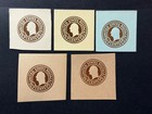 Us Scott  u481 - 484  W485  Mint Cut Sq  Cat  Value   8 60