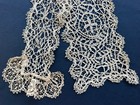 Antique Lace Handmade Bobbin Guipure Lace Ivory Linen