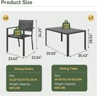 7 Piece Garden Dining Set For 6 Outdoor Dining Set All Weather Patio Metal Table