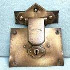 Copper Trunk Lock Hardware Set Vintage Patent May 11 1876 Antique