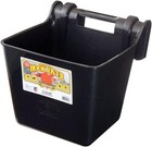 Ultra-durable 15 Quart Plastic Feed Bucket - Easy To Mount For Livestock   Pets