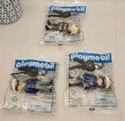Lot Of 3 Vintage 1998 Playmobil Figure Keychains  New In Sealed Bags