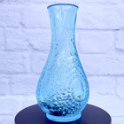 Uranium Blue Glass Vase Aquamarine Blue Glass Art Glass Vase