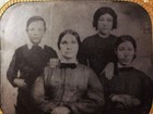 Antique 6th Plate Civil War Tintype Photo Native American Indian Spanish Family