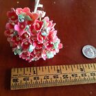 Vintage Millinery Flower Forget Me Not Peachy Pink Cluster For Hat   Hair Pc1
