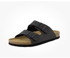 Cushionaire Lane Cork Footbed Sandal Comfort Men s Size 10 Black Slip On New