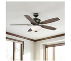 Hampton Bay Southwind Ii 52 In  Bronze Led Ceiling Fan With Light   Remote