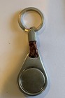 Barcelona Spain Silver Tone   Leather Keychain Souvenir 
