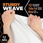 12 Mil Heavy Duty White Poly Tarp 20  X 40  Tarpaulin Canopy Shelter Cover Shade