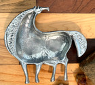 Vintage Don Drumm Cast Aluminum Horse Dish 1977 Original Metalware Decorativeart