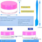 Empty Plastic Containers 100pc 5g Mini Makeup Sample Jars Pink Lid