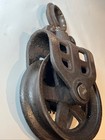 Antique Farm Barn H161 Hay Pulley Rope Rustic  Cast Iron 5  Wheel Maritime Loft