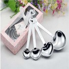 75 Sets Silver Heart Spoons Wedding Favors Birthday Events Decorations Supplies