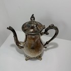 Vintage Sterling Silver Plated Victorian Style Floral Free Standing Tea Pot