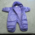 Columbia Down Snowsuit Infant 6 Months Bunting Purple Hood Zip Puffer Insulated