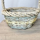Vintage Wicker Basket With Handle 9x3 25x11 5 Rustic Farmhouse Decor