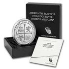 2019-p 5 Oz Silver Atb San Antonio Missions  Tx  w box   Coa 