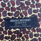 Brooks Brothers Mens Beige Silk Paisley Print Tie Elegant Neckwear