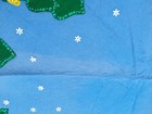 Vtg Finished Lee Wards  Felt Sequin Christmas Tree Skirt Santa And Reindeer
