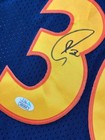 Stephen Curry Blue Hand Signed Jersey Golden State Warriors Jsa Coa