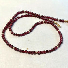 Natural Gemstone Garnet Clavicle Chain Boho Vintage Beaded Necklace Women Gift
