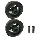 2 Caster Wheels Set 4  5  6  8  Rubber On Cast Iron Wheel Set With Bearing   Kit