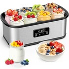 Yogurt Maker With Time   Temperature Control  8 Glass Jars  Easy Healthy Yogurt