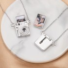 Silver Camera Necklace With Personalized Photo Photography Pendant Memory  Gift