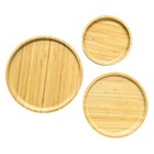 Set Of 3 Bamboo Serving Trays Cutting Boards     Charcuterie Board Set For   