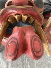 This Antique Balinese Rangda Demon Queen Hinged Hand-carved Wood Mask