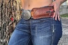 Hand Made Pure Pancake Leather Sheath For 4  Folding Knife