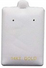 200 White Puff Pad Earring Cards Jewelry Display Tags Sterling Gold Plain Retail
