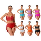 Womens Modern Lyrical Camisole Dance Costume Ballet Asymmetric High-low Dress