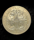 Turks And Caicos Islands  1976 Large Silver 20 Crown Coin-nicely Toned