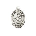 Sterling Silver Saint Thomas Aquinas Medal Pendant 24  Endless Chain Necklace