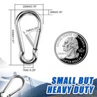 25pcs 1 57  40mm Stainless Steel Spring Snap Link Hook Clip Keychain