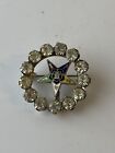 Vtg Masonic Order Of The Eastern Star Rhinestone Jewelry Lot Brooch Necklace