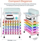 For Cricut Machine Storage Cart Mobile Craft Organizer With 40-roll Vinyl Holder