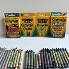 Vintage Crayola Binney   Smith Crayon Lot Colour Slicks Fabric Metallic 60 
