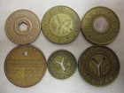 6 Different New York City Transit Authority Subway Train Bus Tokens Nyc Mta