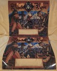 Bally Black Rose Pinball Machine Translites  2  Used  Designer Autograph
