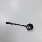 Antique Vintage Tiny Solid Sterling Silver Salt Or Mustard Spoon - Shell Bowl